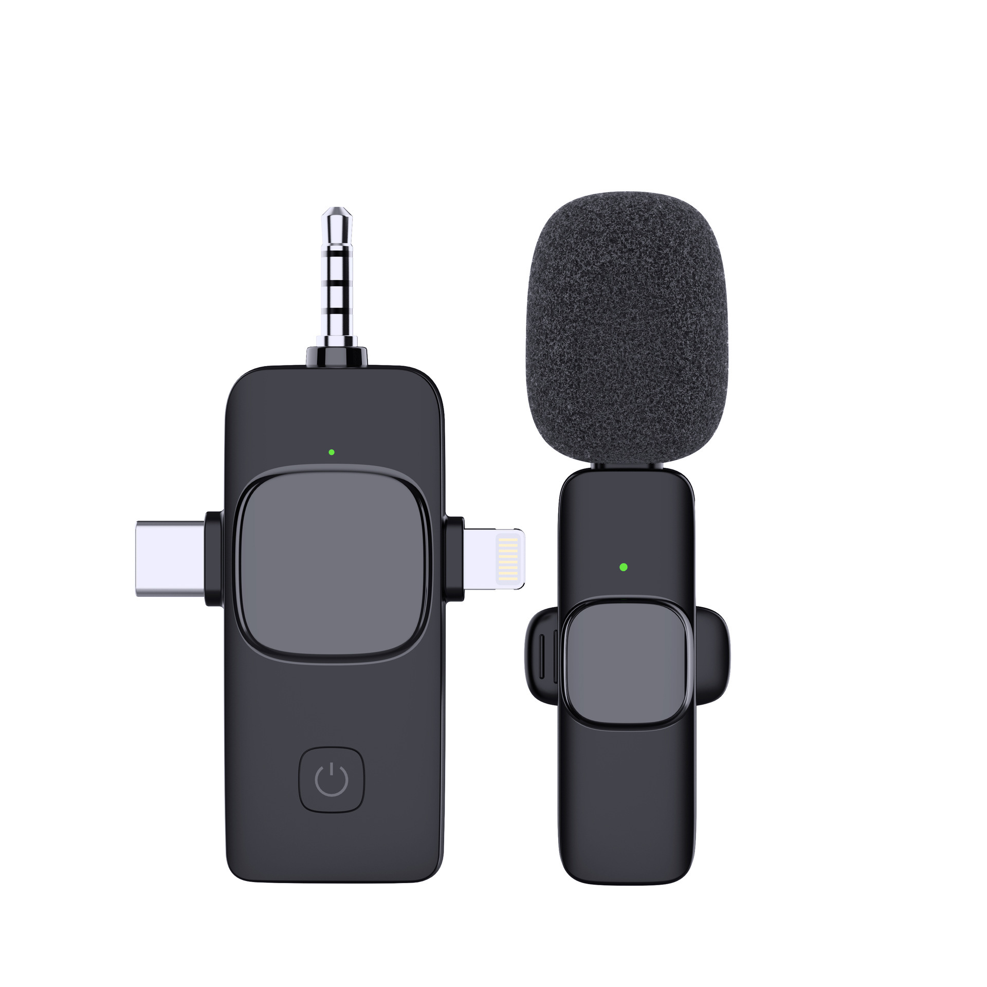 Q8 private mold lapel magnetic clip microphone two-to-two live recording smart noise reduction mini microphone