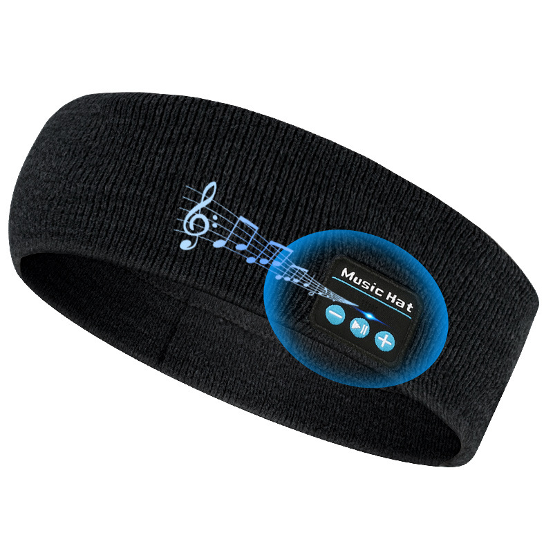 Wireless Bluetooth Headband Outdoor Fitness Sweat-Absorbing Headphone Music Call Outdoor Knitted Bluetooth Headband