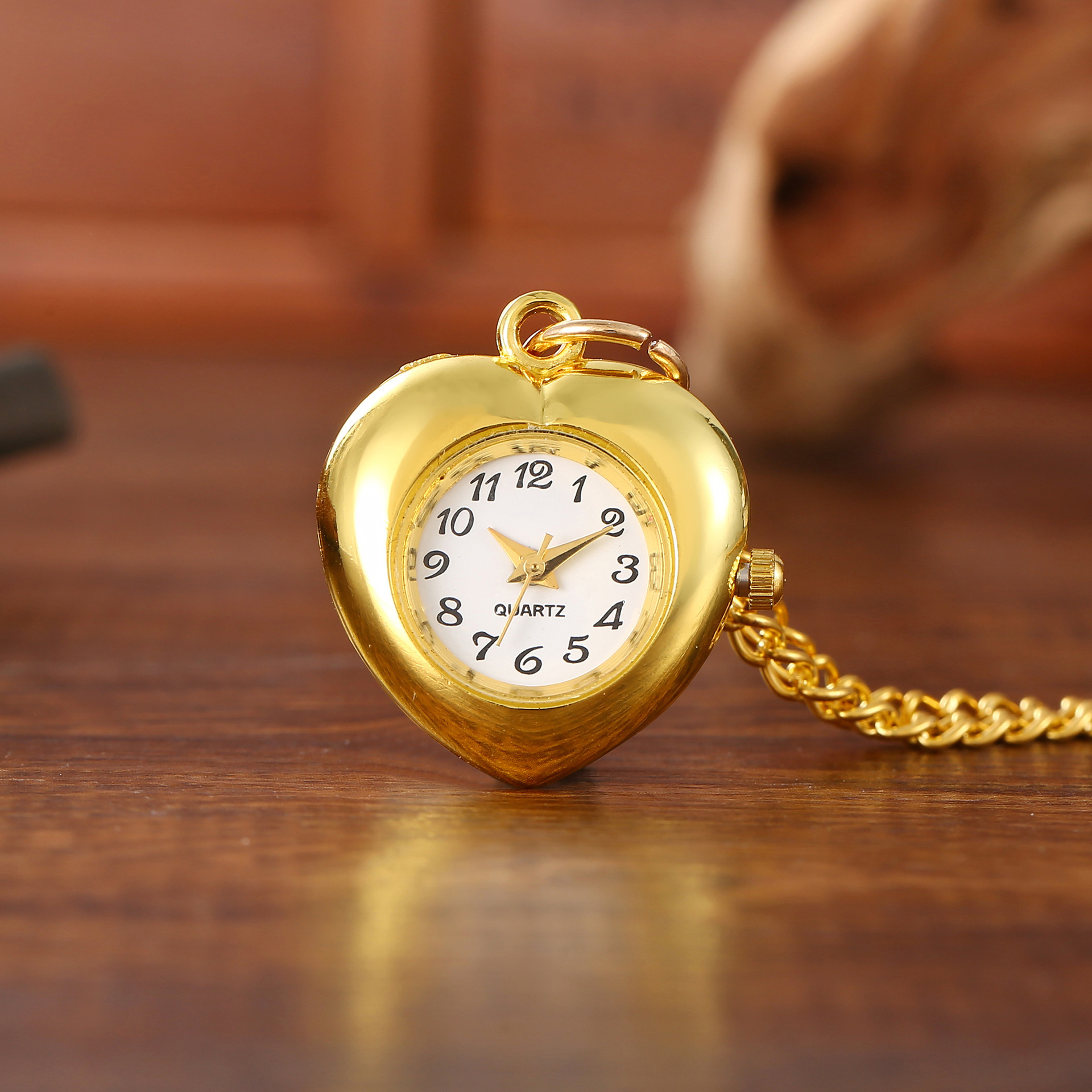Accessory-feel love heart clock pendant necklace chain style women's necklace hanging watch student watch