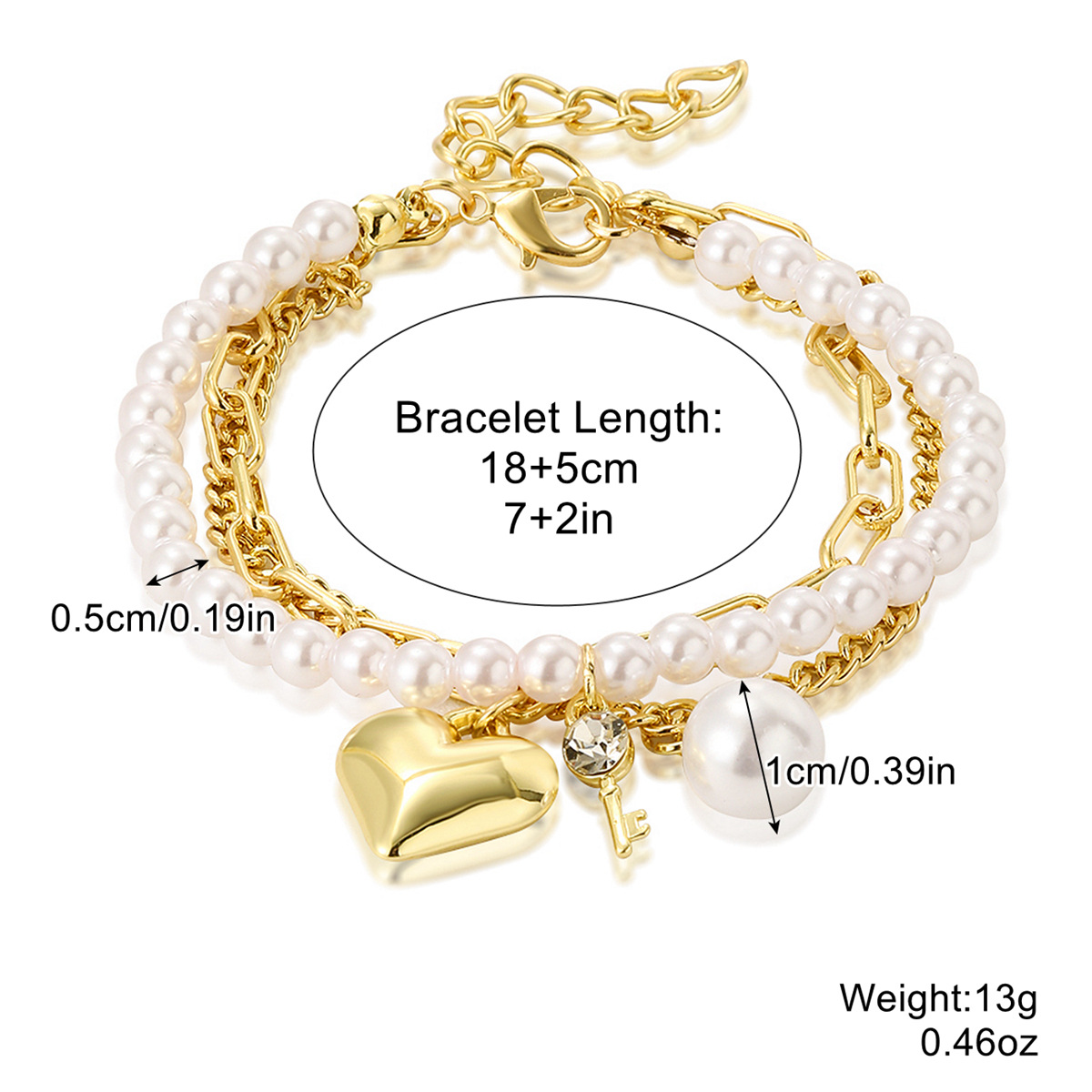 Baroque pearl irregular bracelet multi-layer irregular pearl bracelet