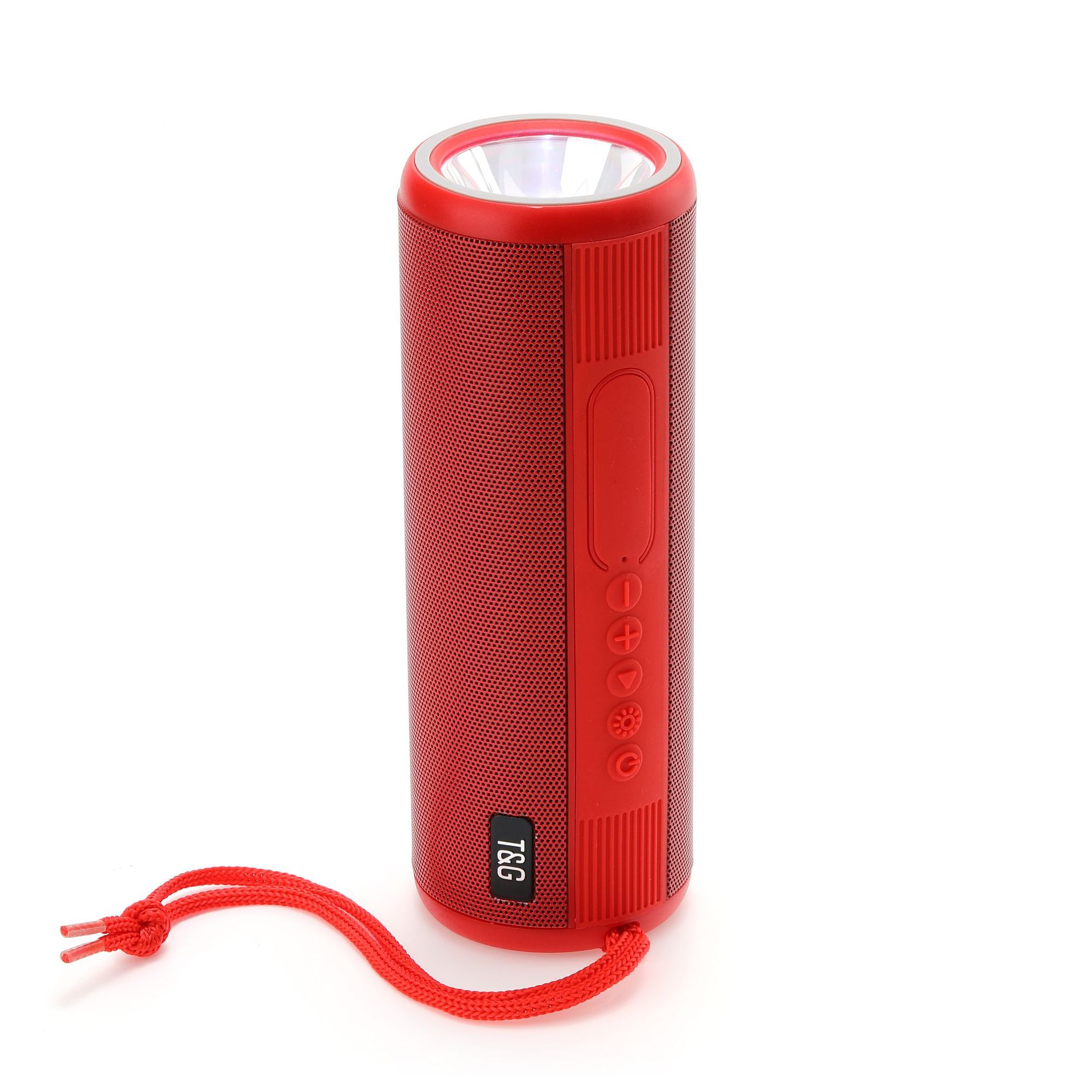 Cylindrical Iron Mesh Metal Texture Flashlight Bluetooth Dual Horn Speaker Outdoor Portable TG635