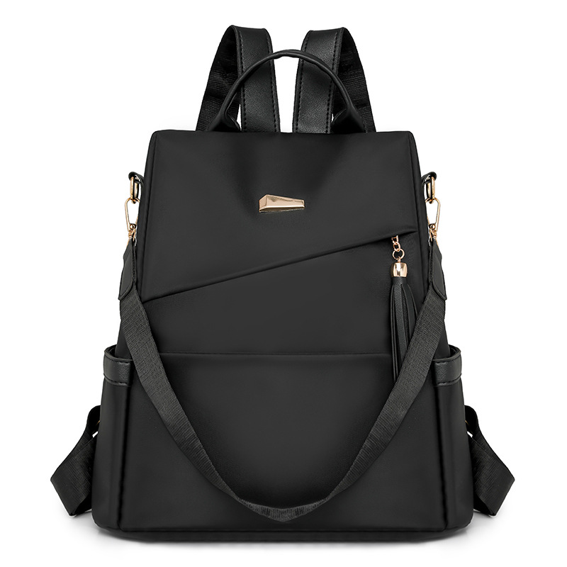 New Oxford cloth backpack large capacity casual backpack women's simple commuting contrast color anti-theft women's bag