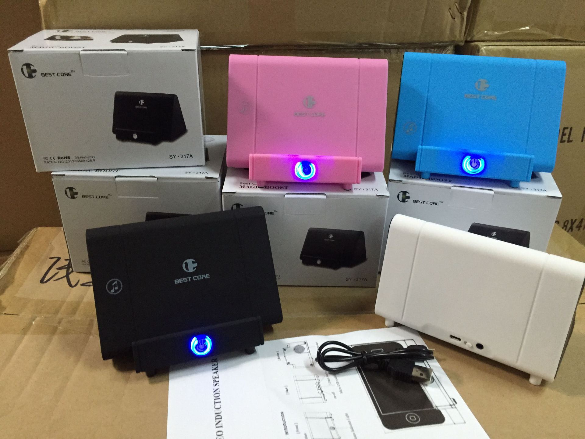 Lion Roar Induction Speaker Phone Stand Smart Resonance Wireless Phone Amplifier Speaker Gift XM-317