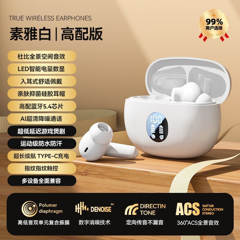 【LGD】2025 New In-Ear Wireless Sports Noise Reduction Bluetooth Earphones High Sound Quality Earphones D56