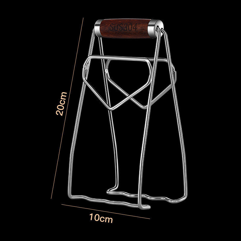 304 stainless steel anti-scald clip plate lifter rosewood bowl clip anti-slip clip bowl multifunctional kitchen gadget