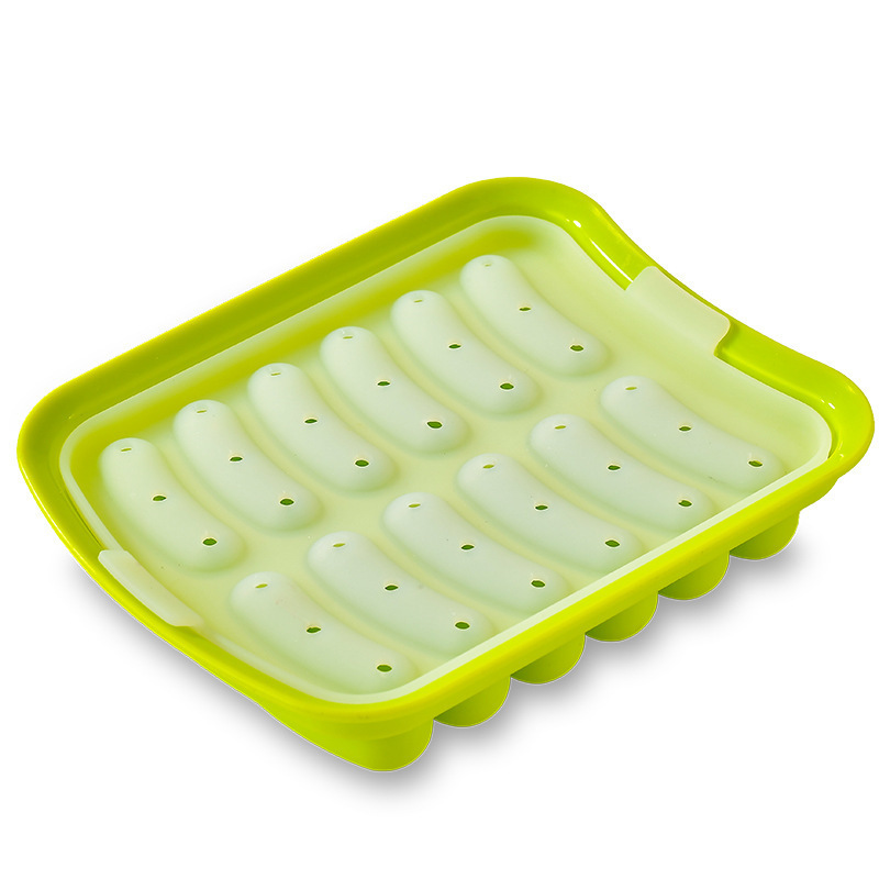 One-Bite Sausage Silicone Mold Casing-Free Sausage Baby Food Mold Steamable Sausage Ham Sausage Mold