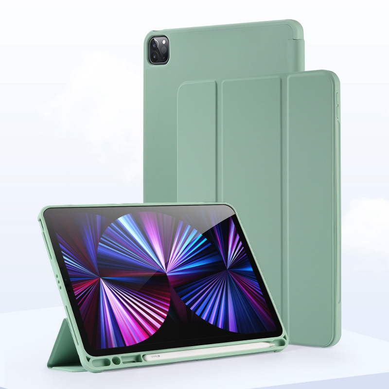 Compatible 2025 11 Inch 10.5 with Pen Slot Air4 Tablet iPad 10.2 Silicone 9.7 Soft Case Bottom Protective Case