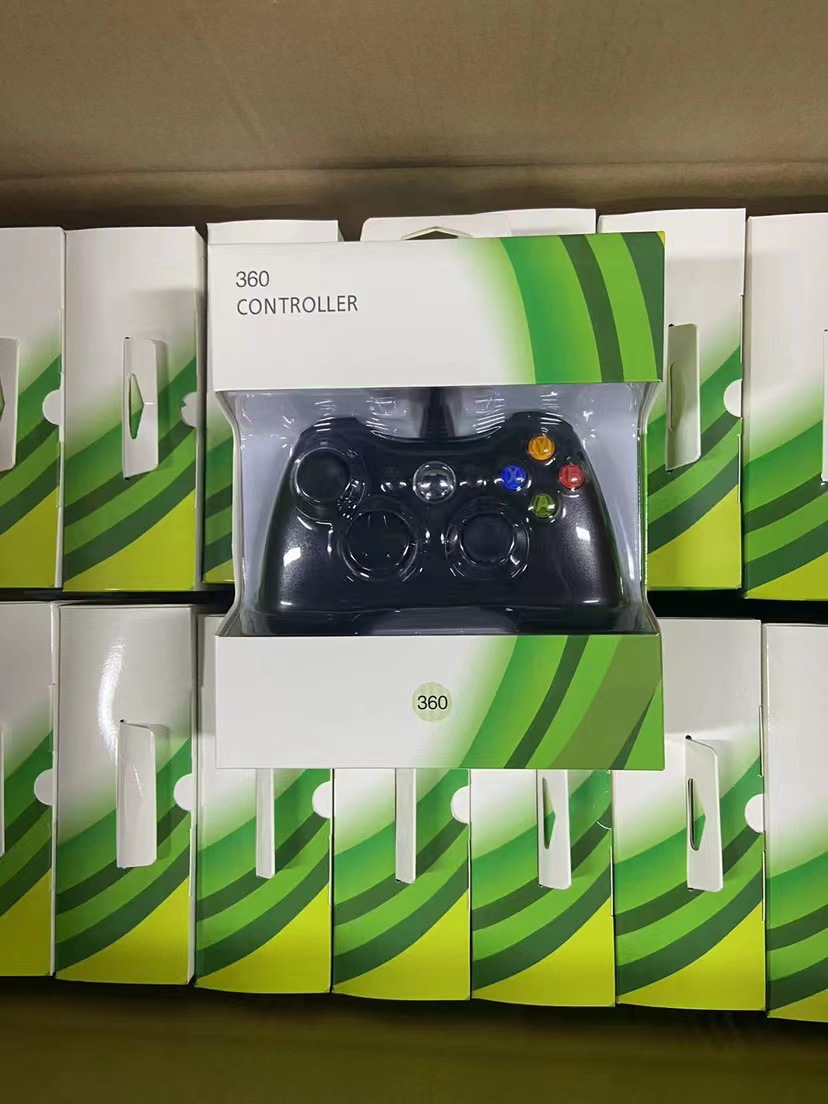 黑色【xbox360主机/PC电脑/笔记本/PS3主机通用带耳麦孔】双马达震动（彩盒包装）