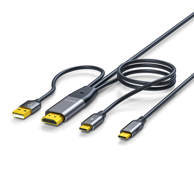 HDMI to Type-C HD cable with power supply HDMI Type-C adapter data HDMI cable to Type-C USB