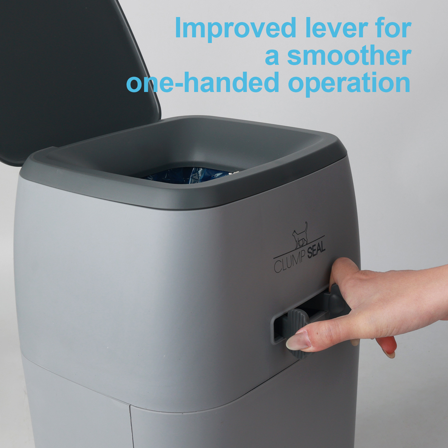 AFP Large Capacity Enclosed Deodorizing Cat Litter Trash Can Cat Poop Scoop Convenient Bag Change Trash Can Pet Supplies