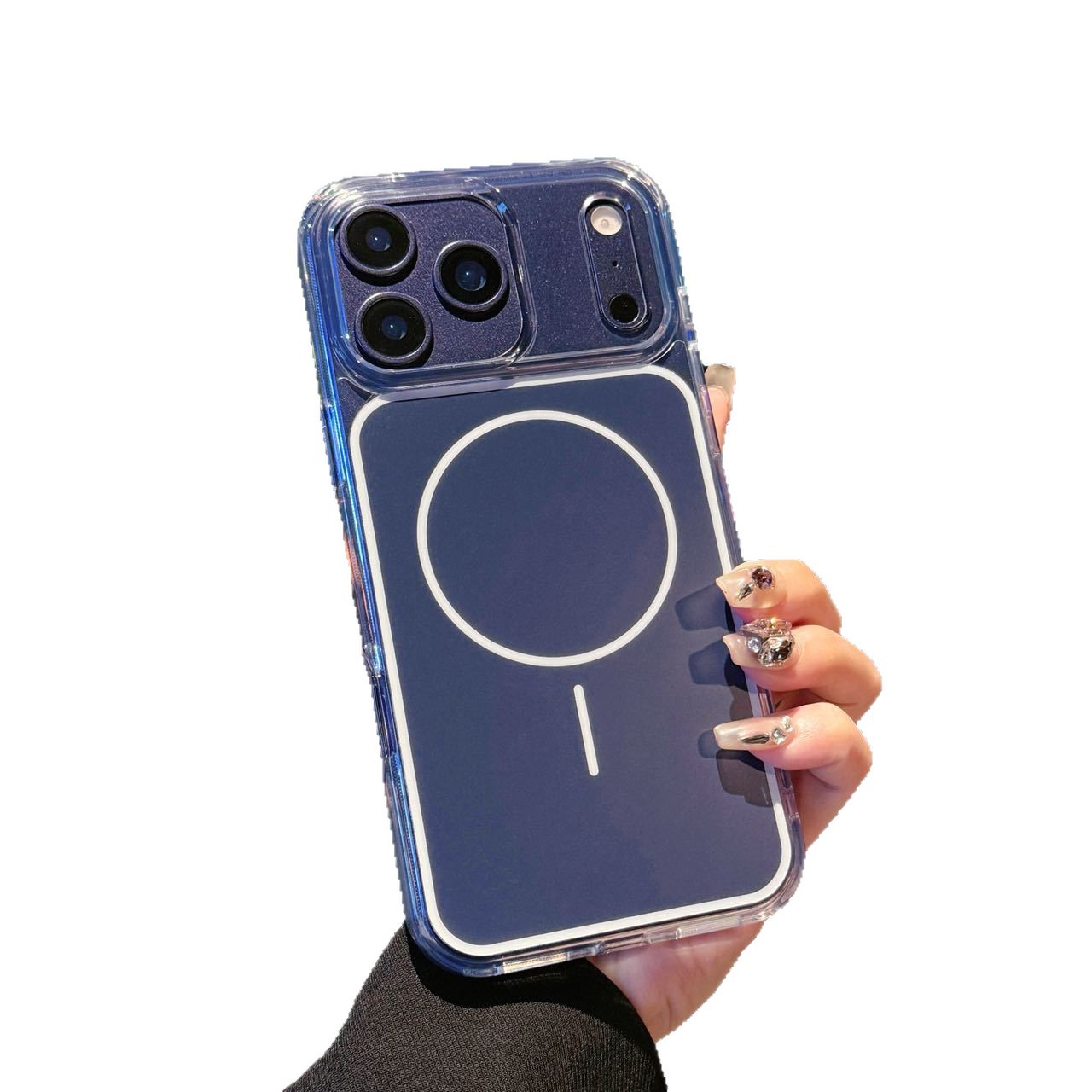 For iPhone 17 Pro Max Contrast Color Dual Layer Magnetic Phone Case Apple 16 Transparent Matte Leica Protective Case