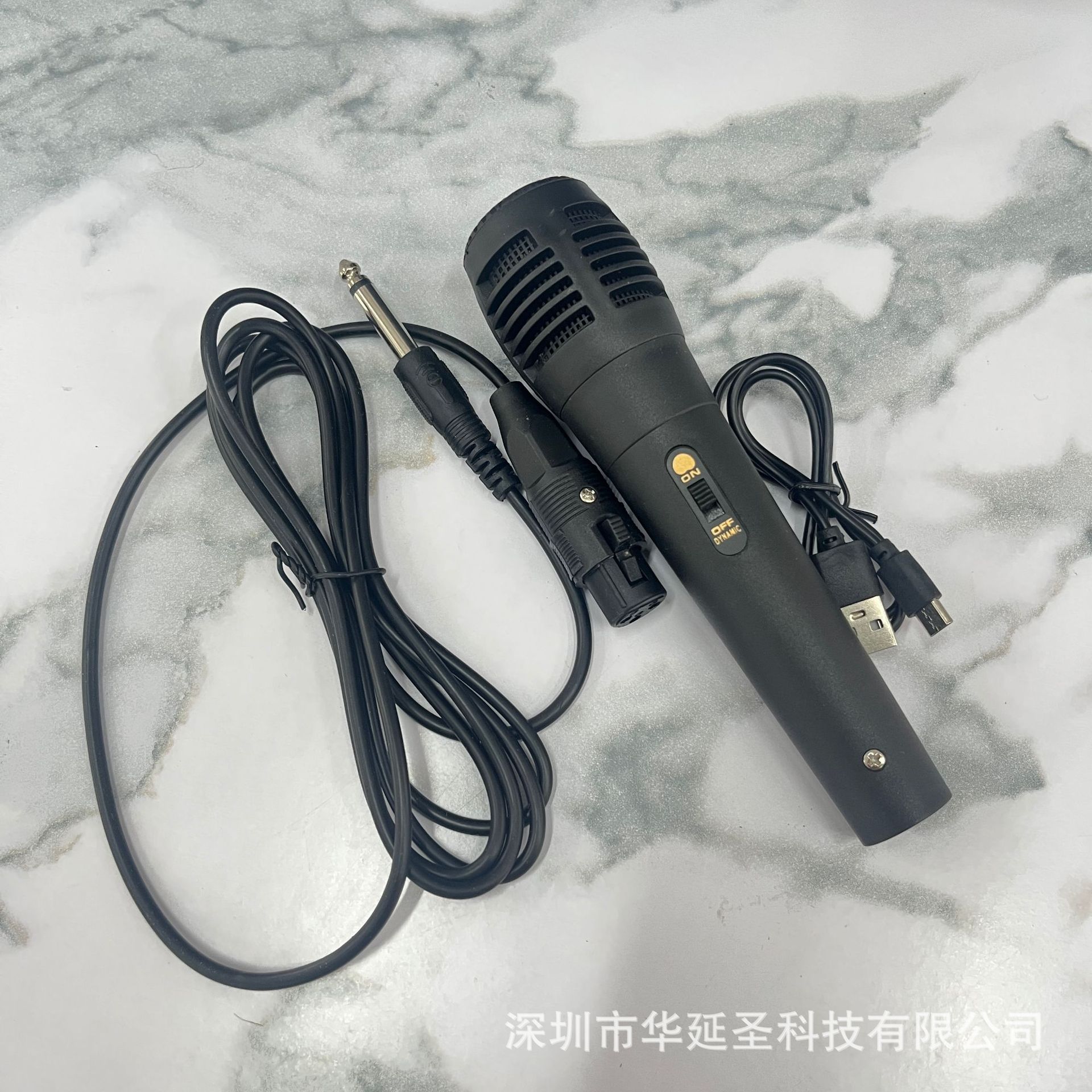 Black Colorful Bluetooth Karaoke Speaker with Microphone