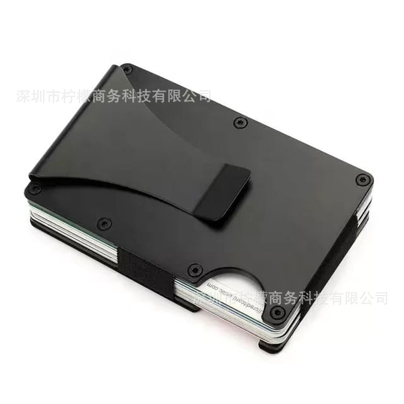 For Apple Mag Safe Magnetic Card Holder RFID Anti-theft Metal Wallet Built-in Magnet Card Clip