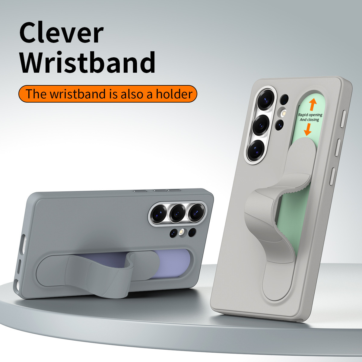 For Samsung S26Ultra Phone Case S25U Official Smart Button S24P Silicone Wrist Strap S23U Protective Case
