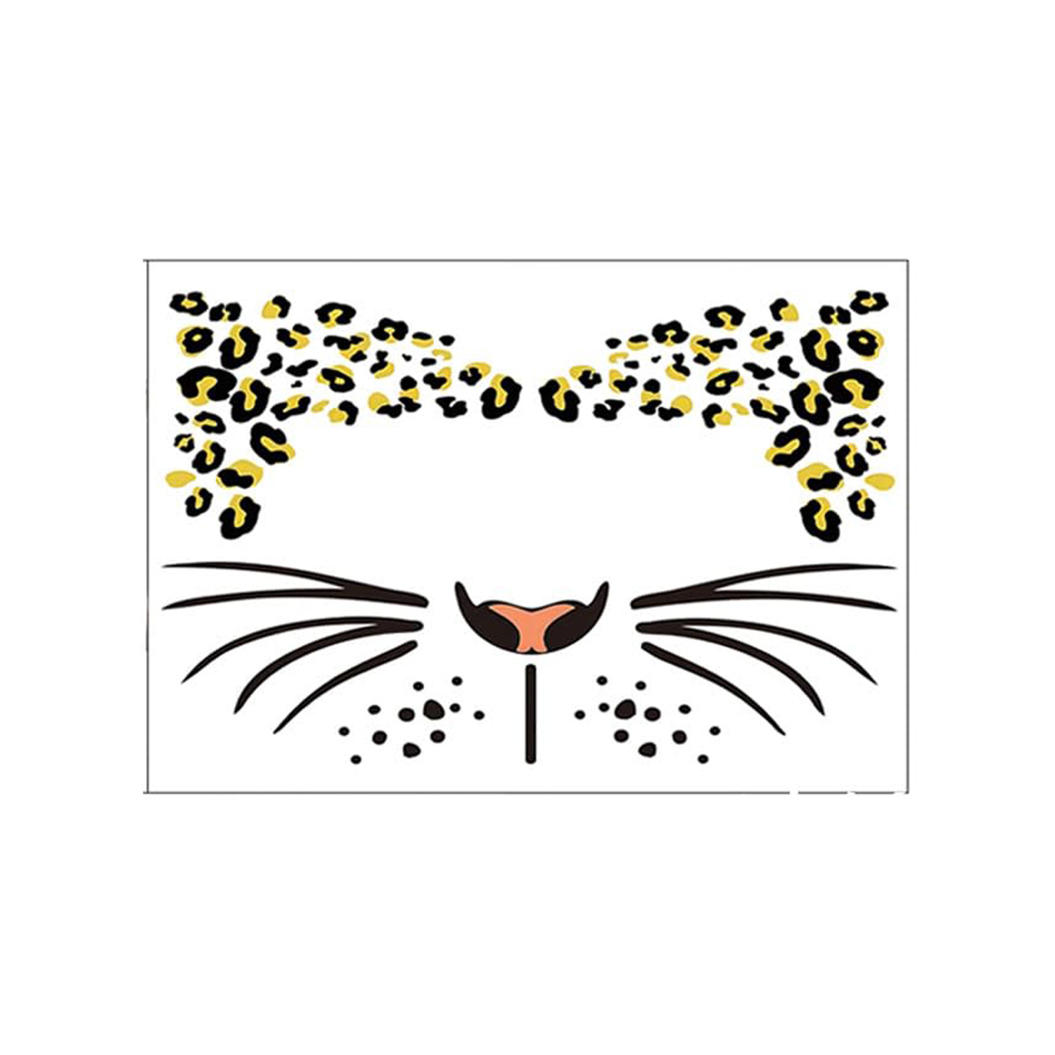 New Fake Leopard Print Gold Foil Tattoo Sticker Print Face Party Face Decoration Metal Sticker