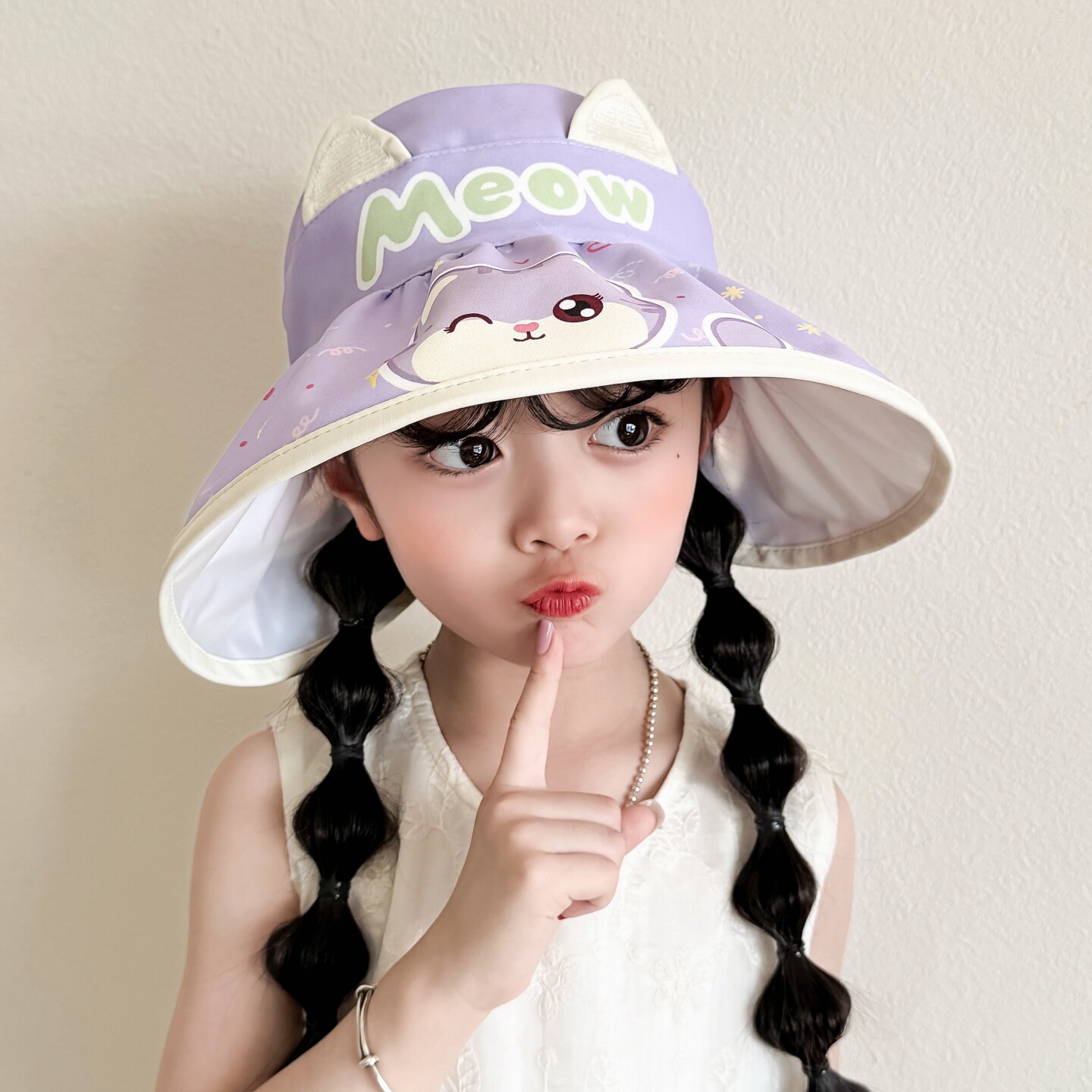 Spring New Children's Hat Girls Outdoor Quick Dry Sun Protection Sun Hat Baby Girl Wide Brim Hollow Top Sun Hat