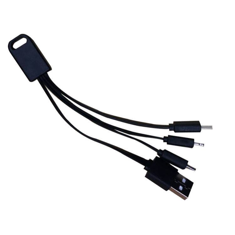 6-in-1 keychain data cable mini Android type-c multi-functional six-in-one charging cable gift