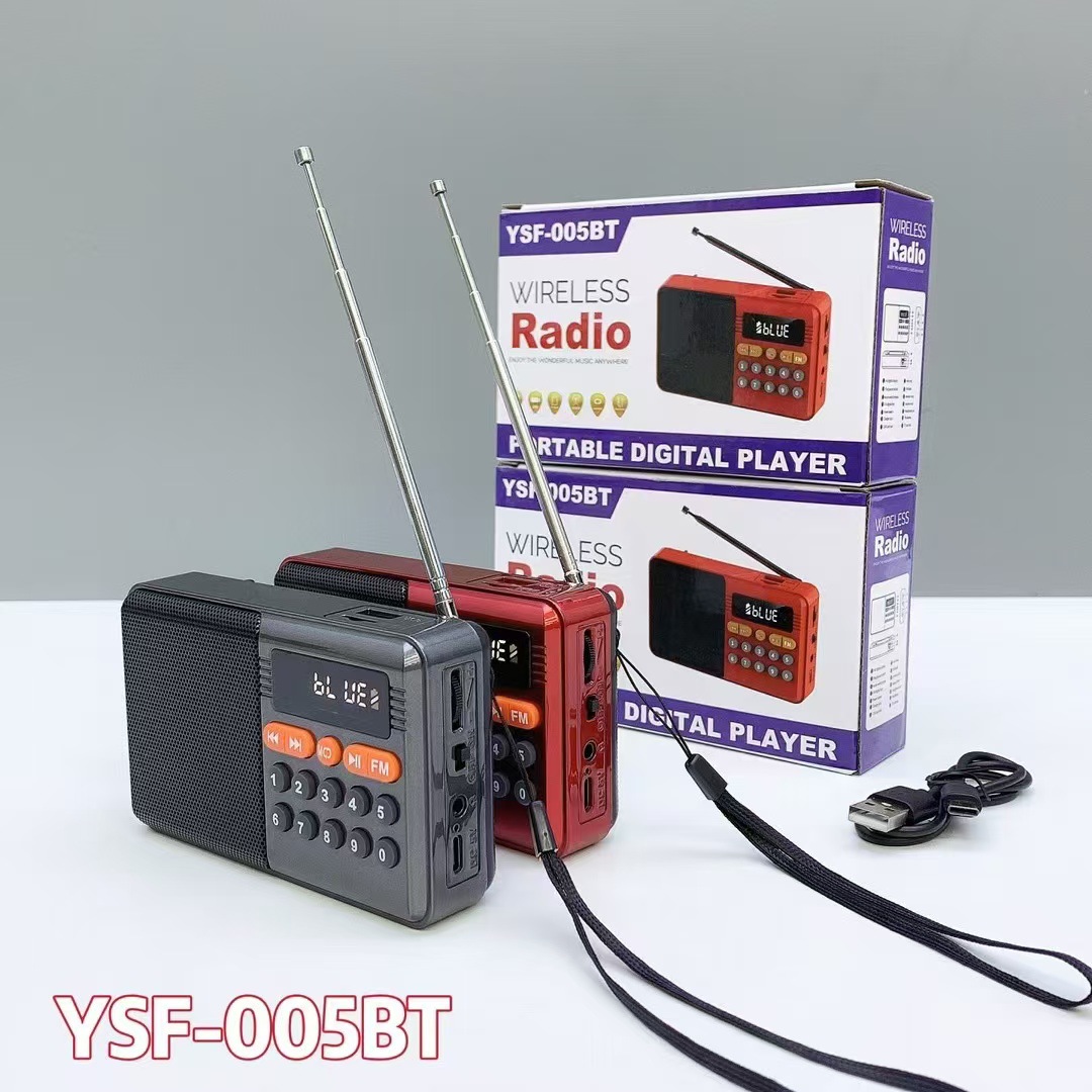 New Wireless Bluetooth Speaker Outdoor Handle Portable Old Man Radio LED Display Digital Song Selection Speaker