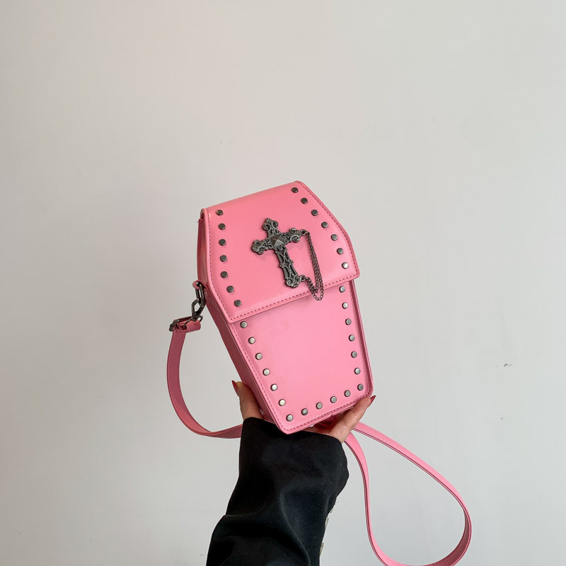 2025 Cross Skull Geometric Single-Shoulder Underarm Bag, Textured Shoulder Bag
