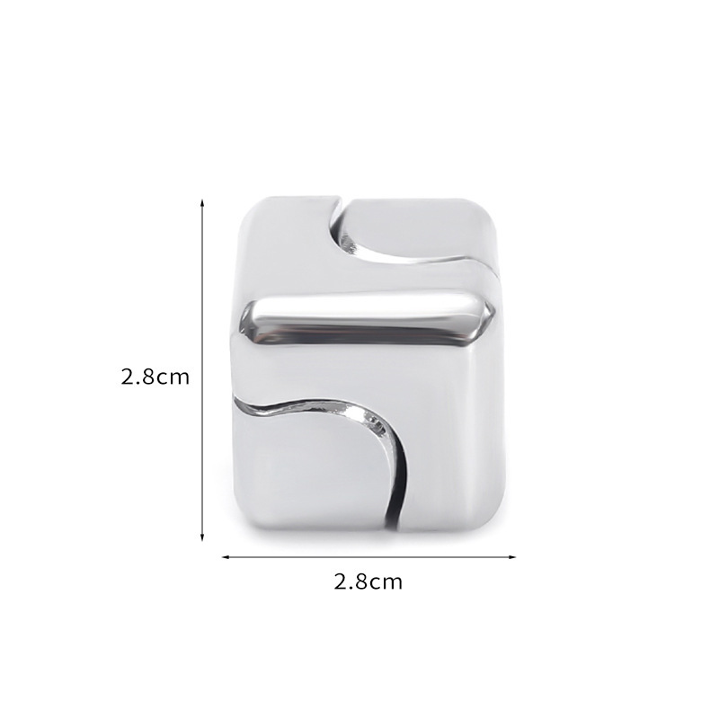 Colorful Metal Cube Finger Spinner Rotatable Detachable Finger Cube Leisure Pastime Toy Gift
