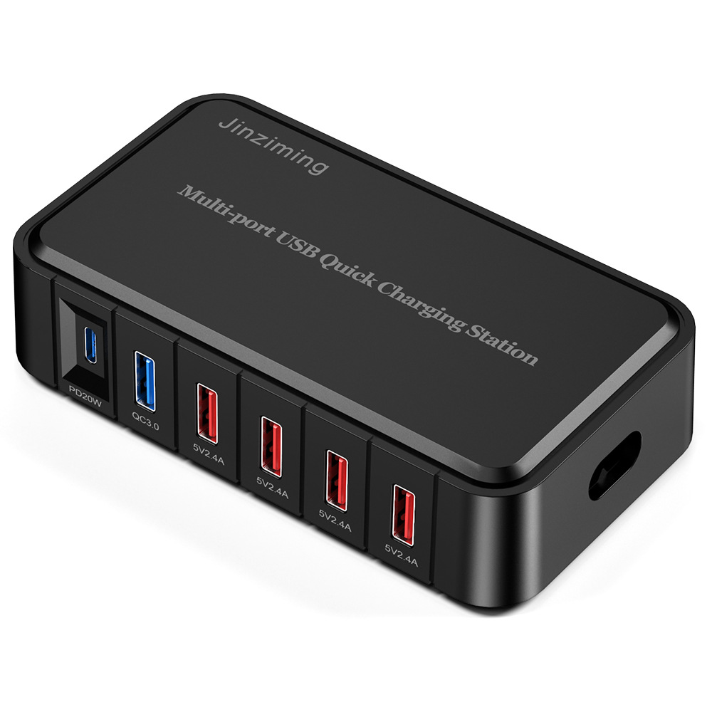 USB multi-port smart fast charger compact 6-port wall charger