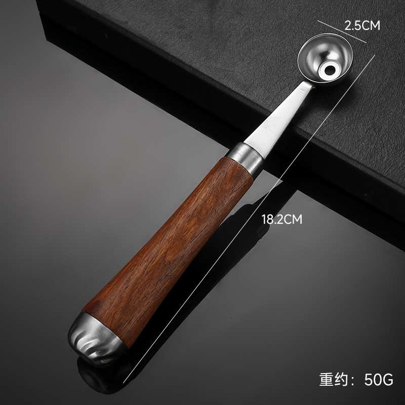 304 stainless steel fruit ball scoop, carving cutter, rosewood handle, household DIY platter tool
