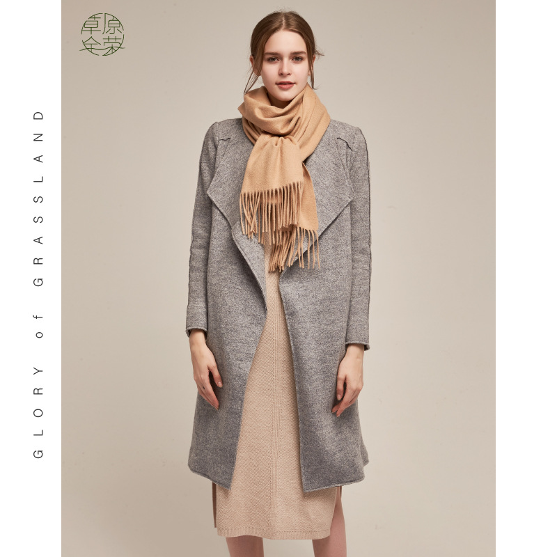 Inner Mongolia specialty pure cashmere solid color scarf long tassel plain color cold-proof cashmere shawl warm neck warmer