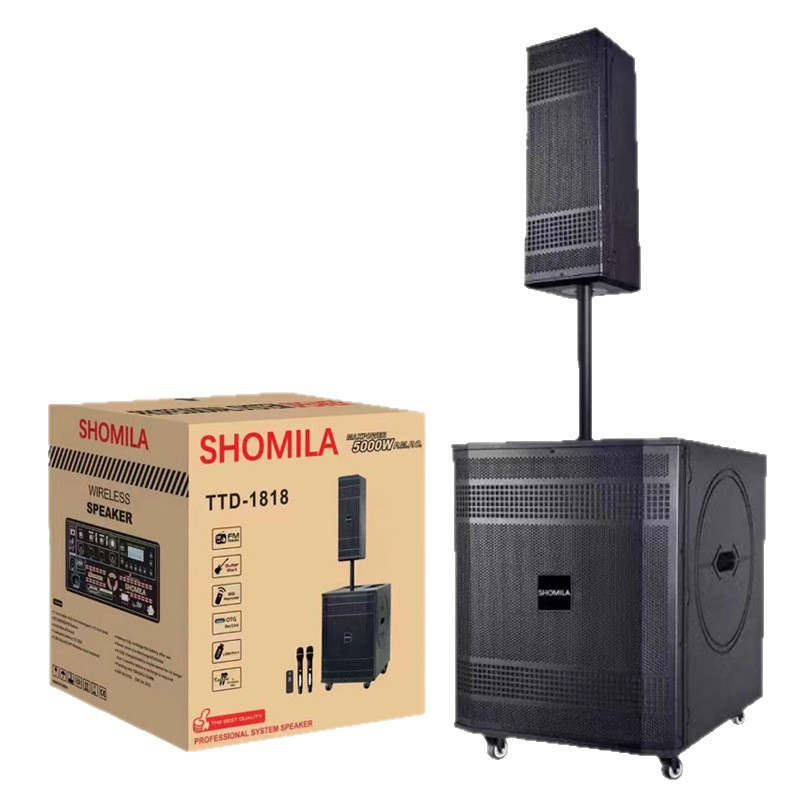 Line Array Speaker TTD-1818 Column Type Performance High Power Dual Microphone Bluetooth Outdoor Speaker
