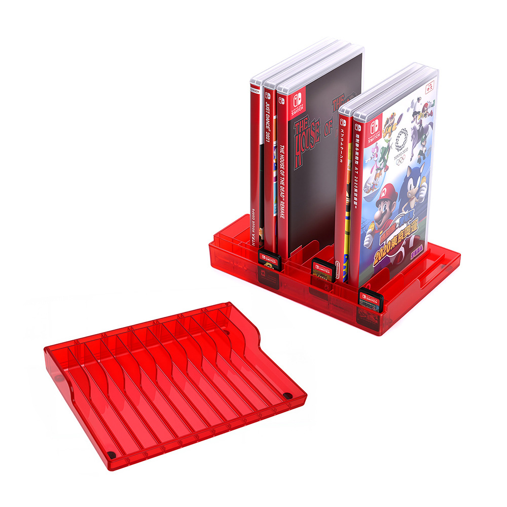 DOBE Original Compatible with Switch/Switch 2 2-in-1 Game Card Storage Tray with 12PCS Game Cards