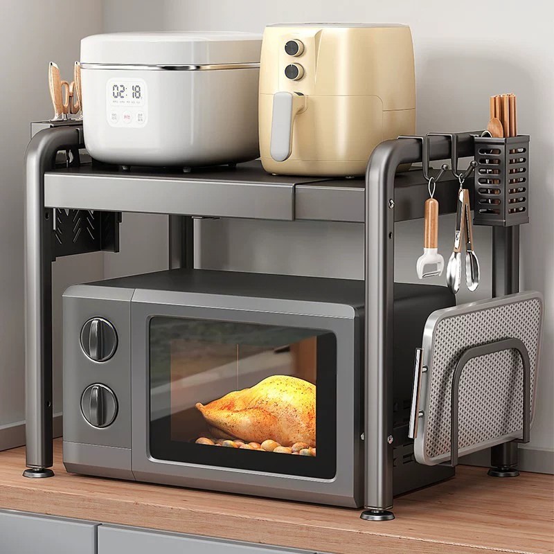 Kitchen microwave oven shelf household double-layer multi-layer oven rack desktop countertop rice cooker storage rack
