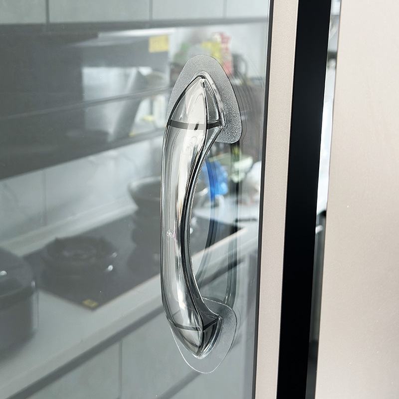 No-drill balcony large sliding door auxiliary handle, bathroom glass sliding door handle, cabinet drawer adhesive door pull