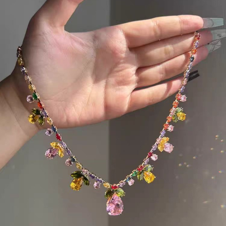 Bohemian Style Multi-Layer Bead Necklace for Women Exquisite Collarbone Chain Layered Necklace