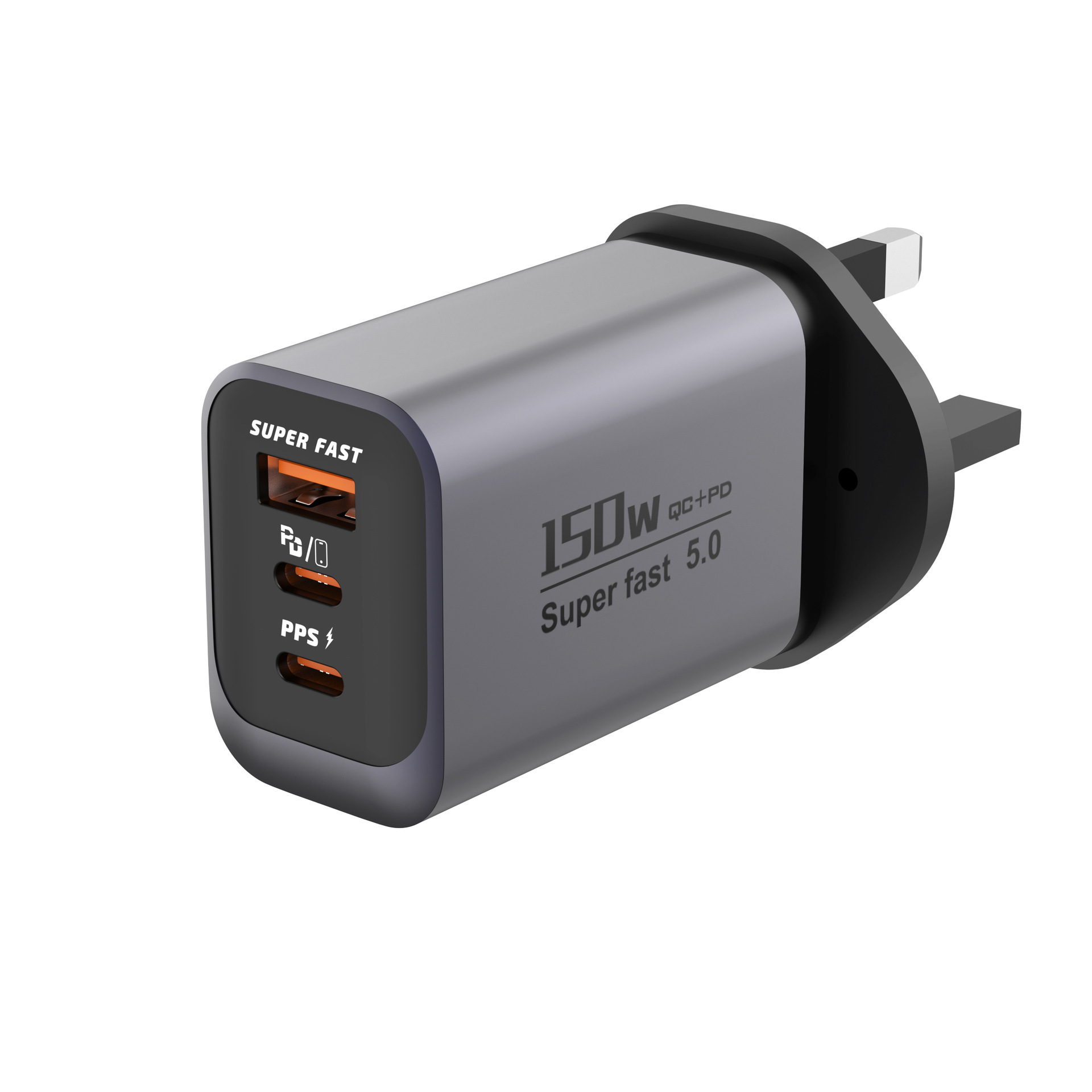 Fast Charging 150W All-Protocol Charger Head 2C+U Travel Charger Smart Small Appliance Multi-Port Fast Charger UK