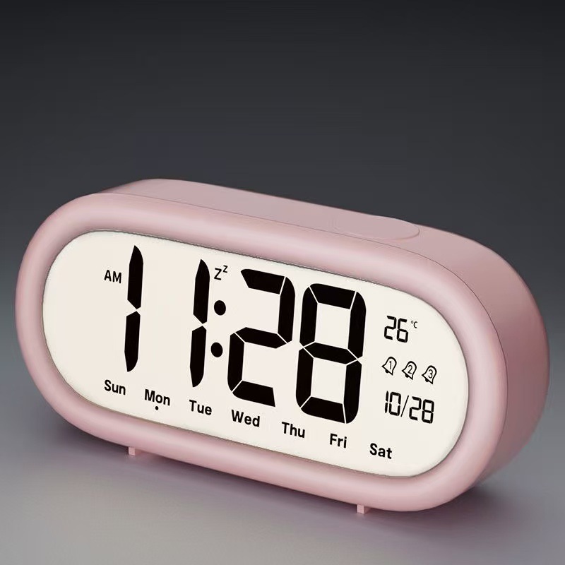 High-Definition LCD Alarm Clock, Loud Volume Smart Alarm Clock, Temperature Calendar Time Management