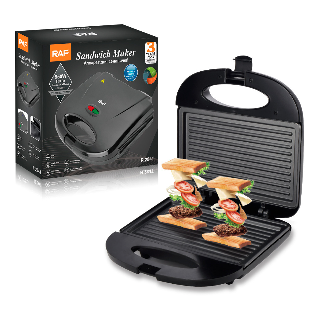 US 110V European Standard Sandwich Maker Waffle Maker Home Light Meal Breakfast Machine Electric Griddle Toast Bread Baking Machine