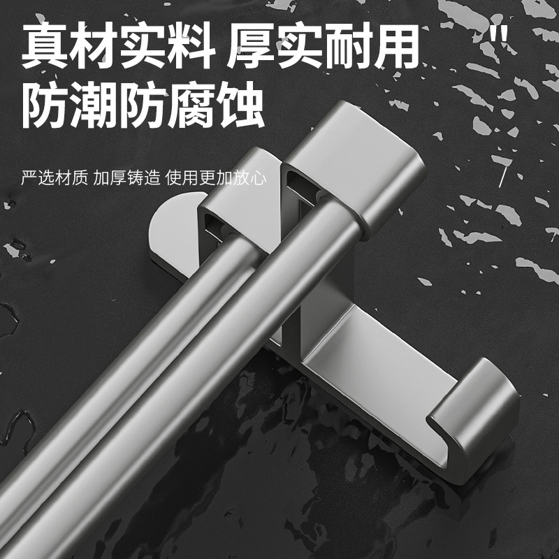 towel rack bathroom no-drill storage rack bath towel rack single rod hanging rod toilet rack