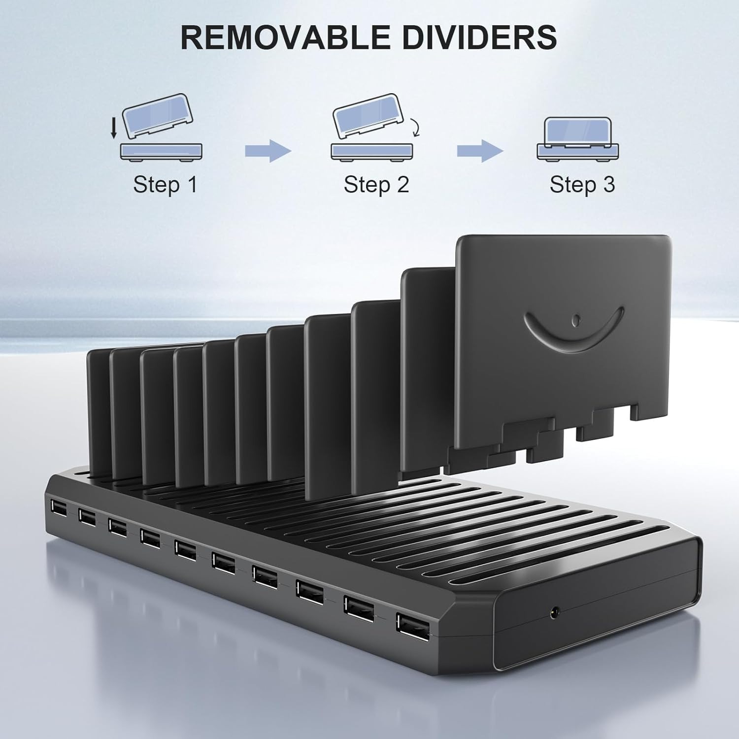 Multi-Port Charger 10-Port USB Plug Multi-Hole Socket Mobile Phone Fast Charge Integrated Stand Desktop Charging Station