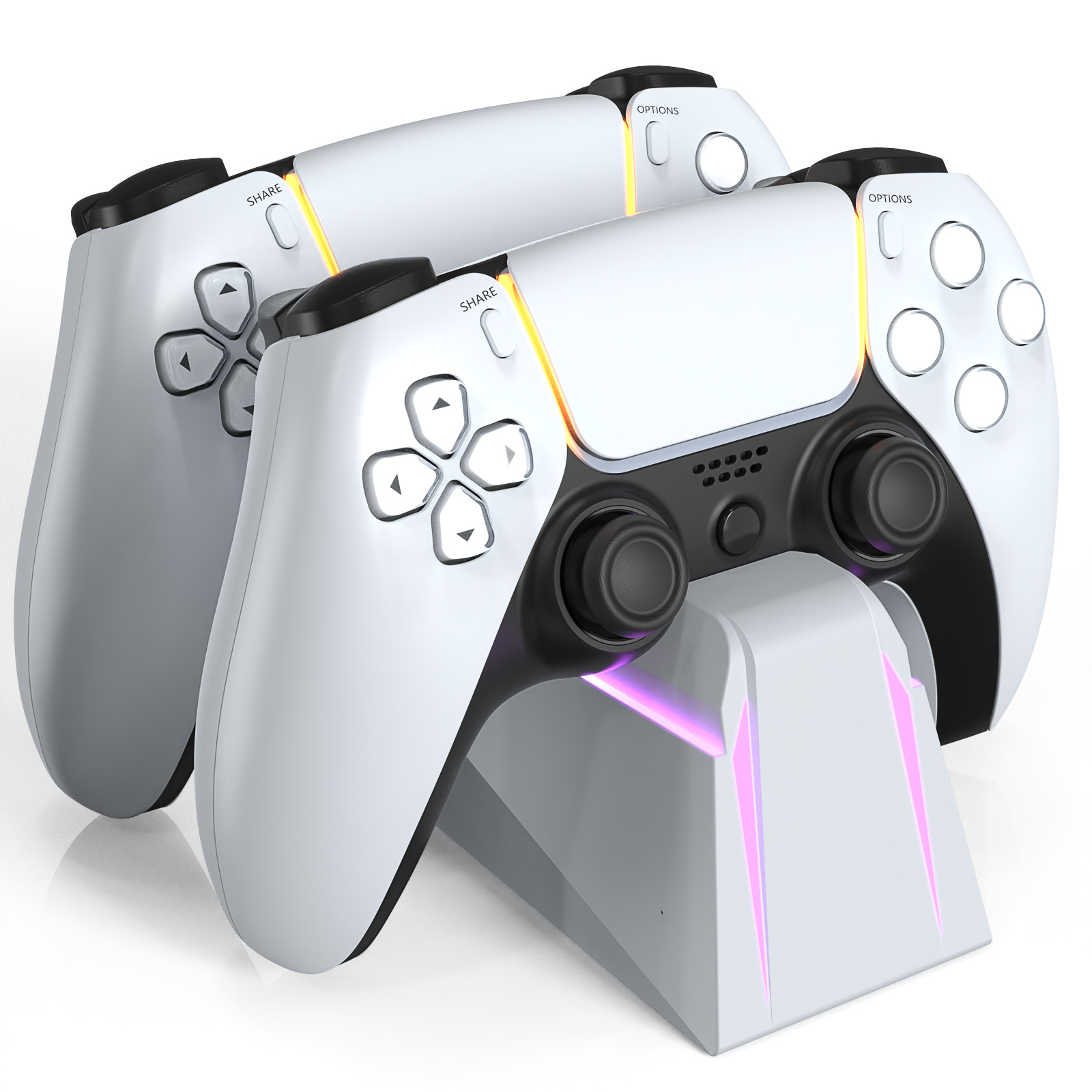ps5 wireless controller charging dock charging set controller contact fast charging with RGB lighting market