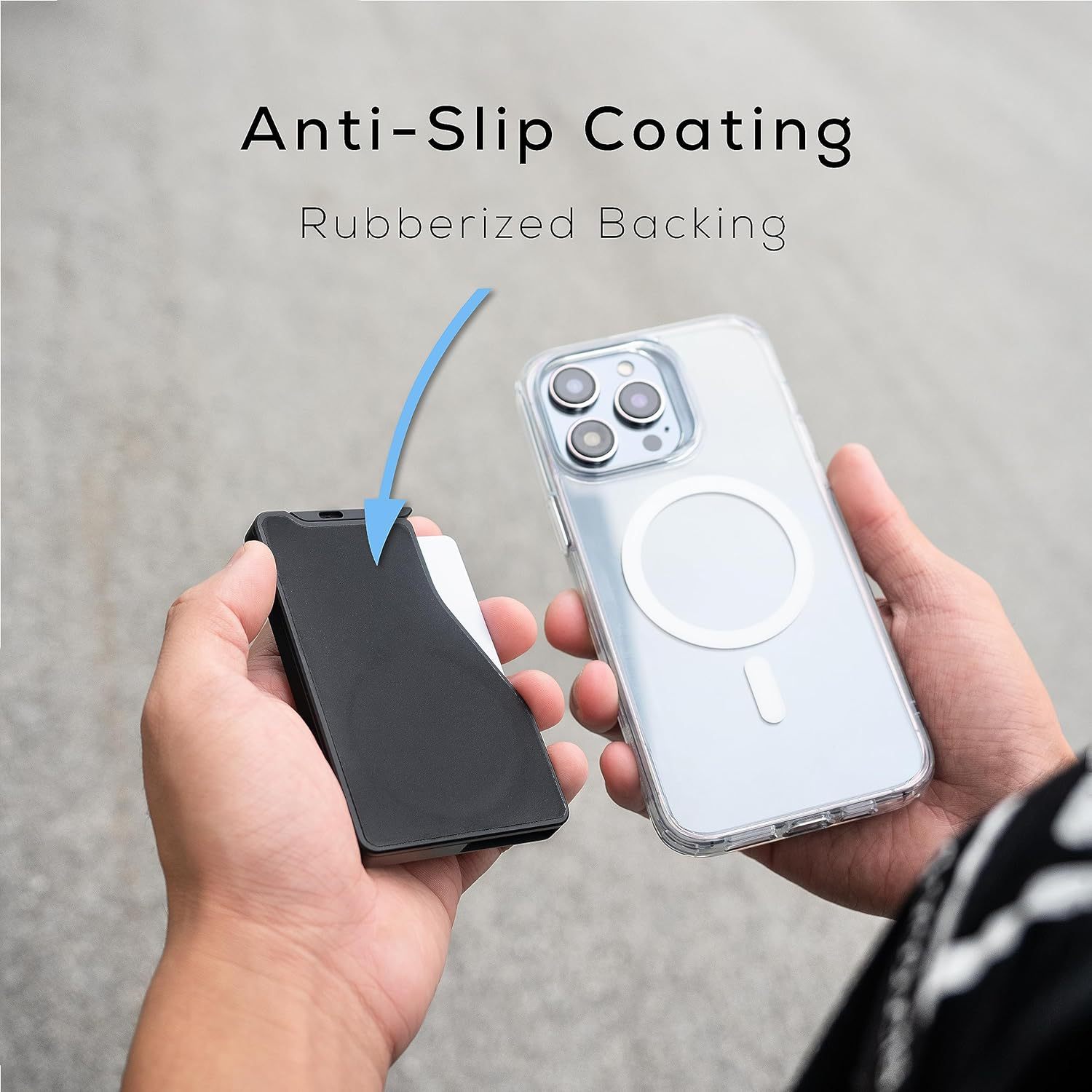 Magnetic Card Holder for Apple Android Phone Aluminum Alloy Card Case Auto Pop-Up Carbon Fiber Metal Card Clip
