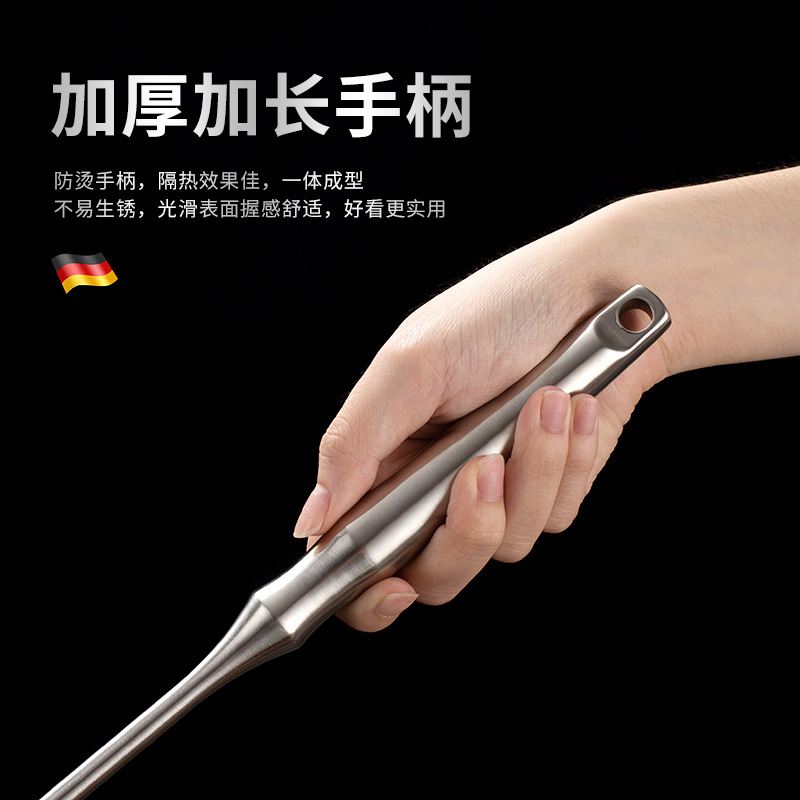 304 stainless steel hot pot slotted spoon, punched hole wire strainer, large colander, filter screen, strainer, noodle scoop, frying, thickened, large