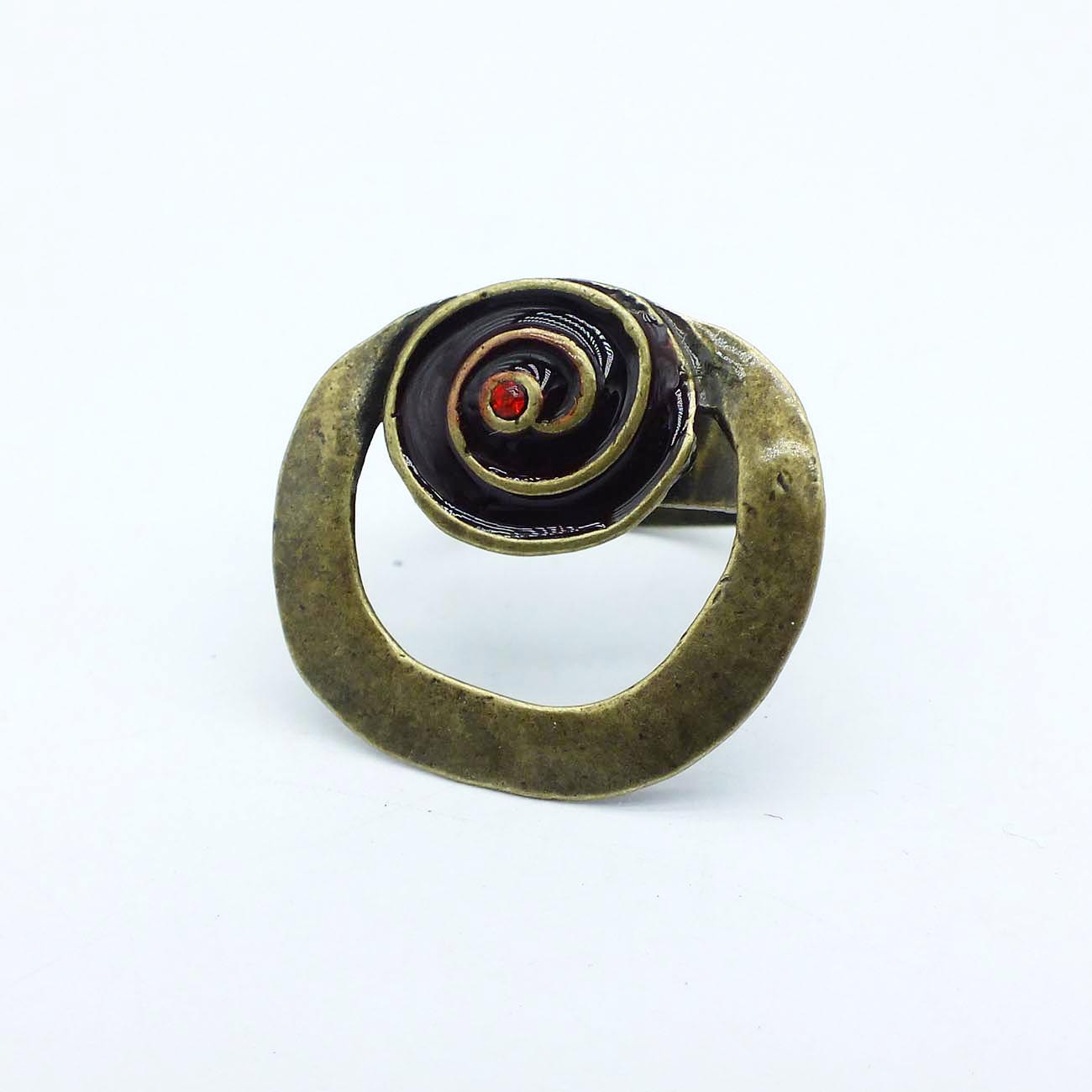 J24 Accessories Oil Drop Swirl Ring Women's Enamel Color Open Ring