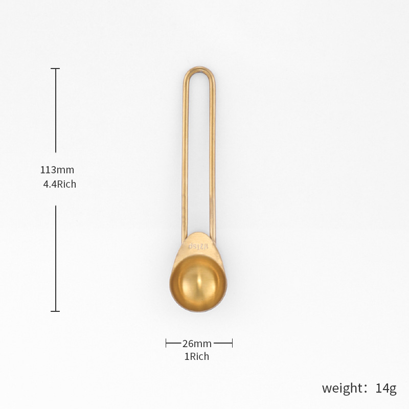 Milliliter Stainless Steel Measuring Cup and Spoon Set Seasoning Measuring Spoon Gold Titanium Plating Baking Set Measuring Cup Scale
