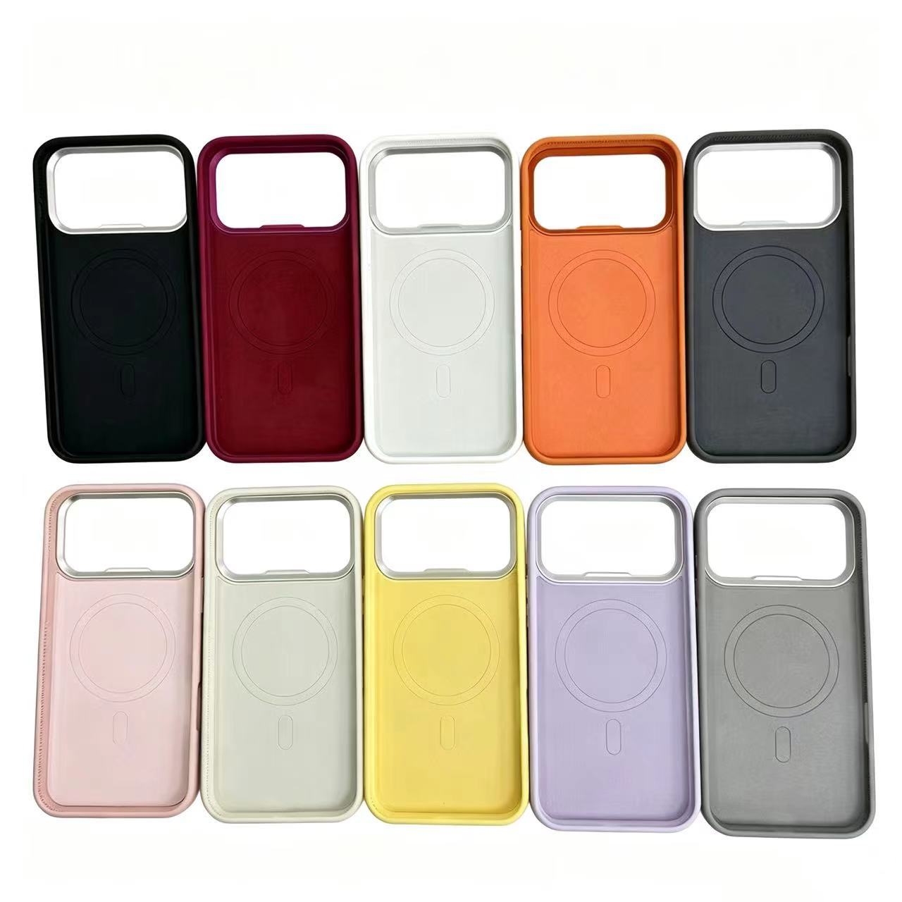 For iPhone 16 Diamond Lens Ripple Case Apple 16 Pro Max Built-in Magnetic Liquid Silicone Phone Case