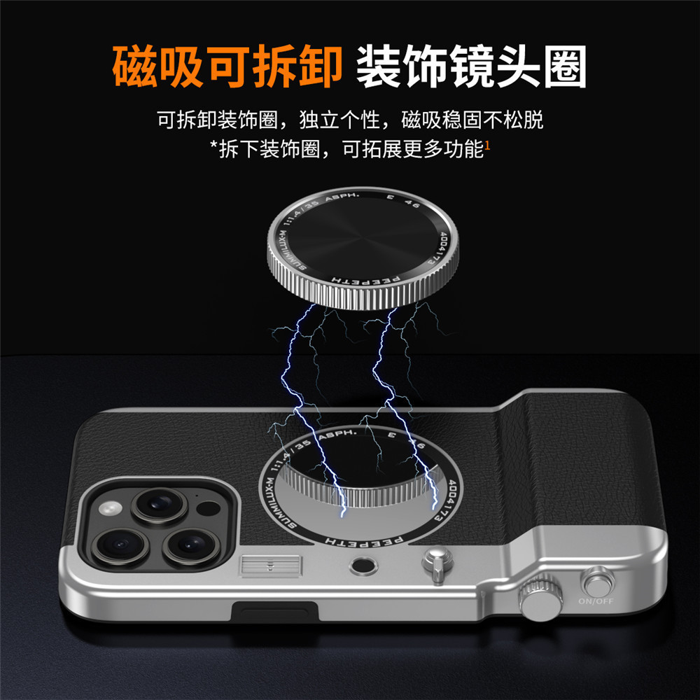 Integrated 3D Camera Case for iPhone 16 Magnetic Phone Case Apple 15 Full Coverage Hard Shell 14