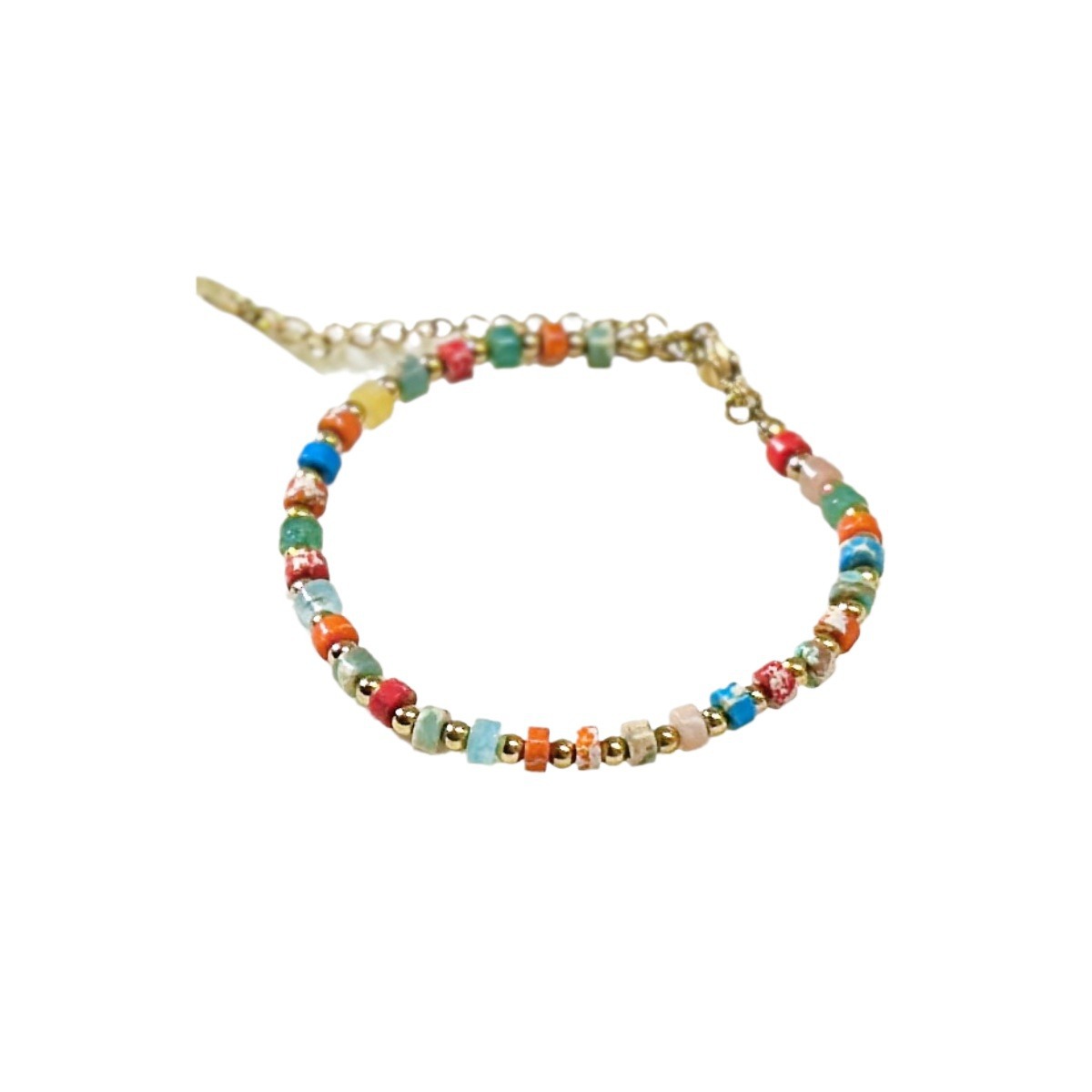 Titanium Steel Natural Stone Shoushan Stone Aquamarine Beaded Bracelet Freshwater Pearl Small Exquisite Bracelet