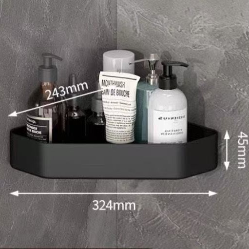 Carbon Steel Bathroom Corner Shelf Storage Rack No-Drill Bathroom Wall Triangle Shelf Shower Room Storage Supplies