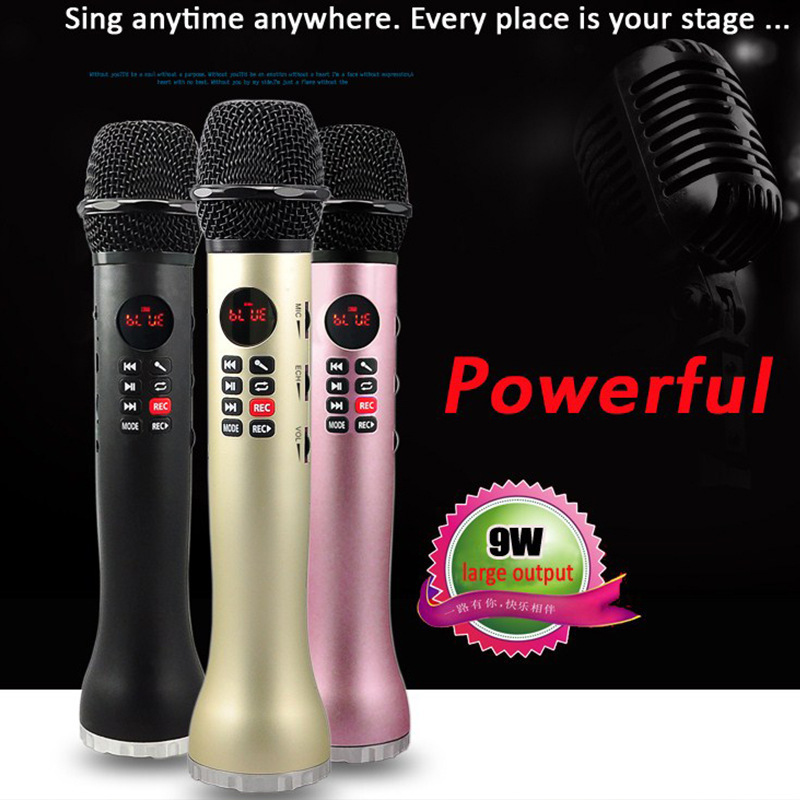 New L598 Portable Wireless K歌 USB Condenser Microphone, Bluetooth Microphone, Phone Live Streaming Sound Card Set