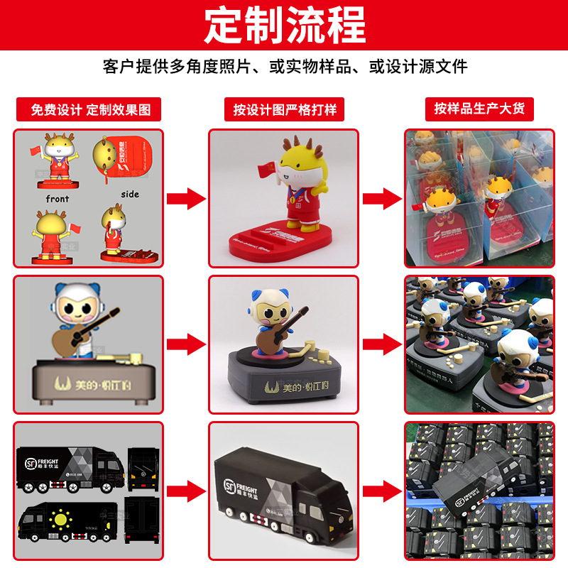Custom Cartoon Phone Stand Military Advisor Cute Girl Image PVC Soft Rubber Desktop Lazy Stand Base