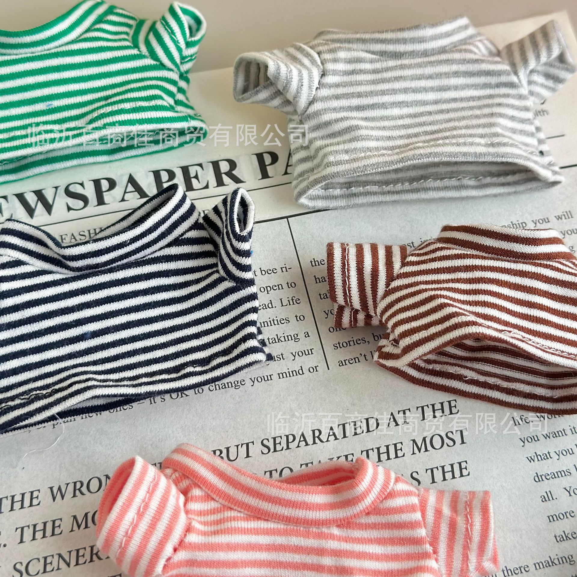14cm striped T-shirt dog doll clothes top plush toy doll accessories clothes