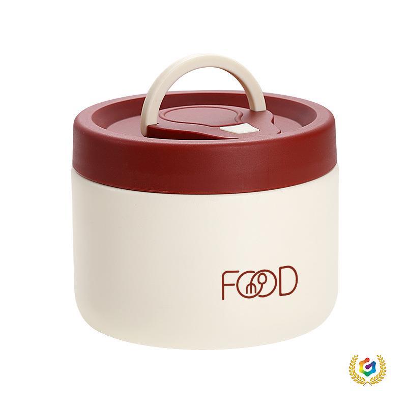 304 stainless steel vacuum sealed leak-proof insulated lunch box, single compartment, student bento box, office worker portable meal box